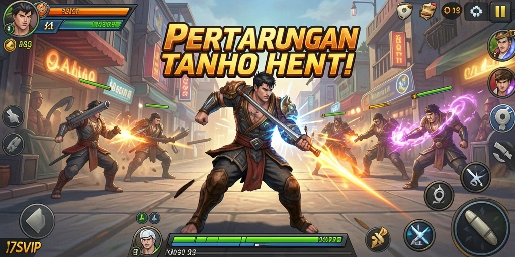 Tampilan gameplay pertarungan seru di 7SVIP.