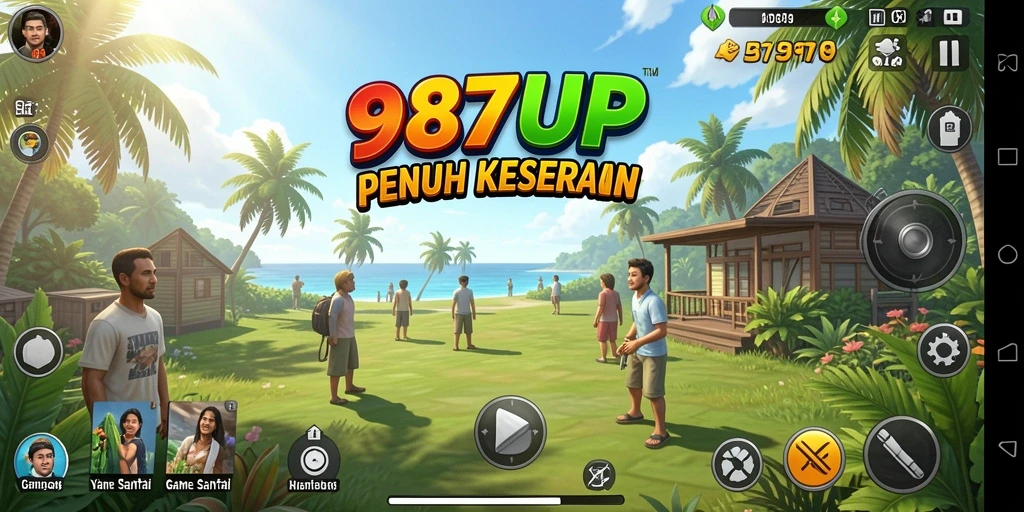 Screenshot gameplay 987UP yang menampilkan keseruan bermain santai.