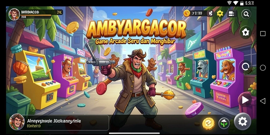 Tampilan gameplay AMBYARGACOR yang penuh aksi dan seru.