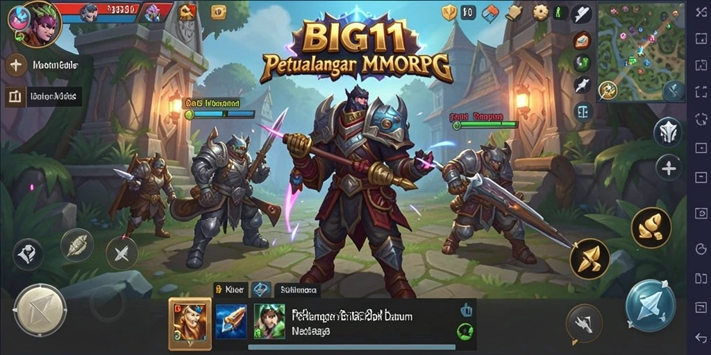 Menampilkan aksi seru dalam dunia MMORPG BIG11.