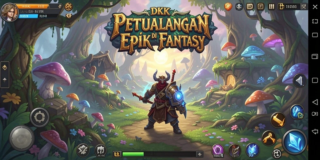Screenshot gameplay DKK menampilkan petualangan seru di dunia fantasi.