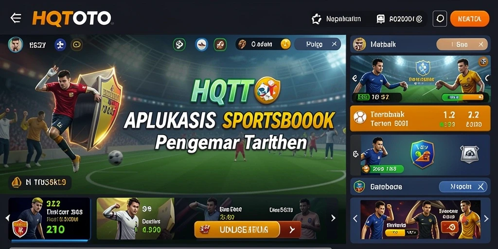 Screenshot HQTOTO menunjukkan antarmuka taruhan olahraga yang menarik.