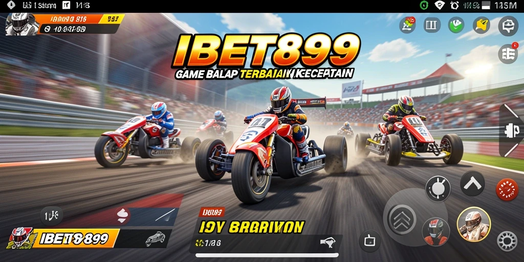 Tampilan gameplay balap yang seru dan mendebarkan.
