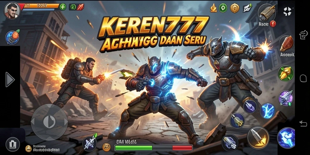 Tampilan gameplay KEREN777 dengan aksi seru dan visual menawan.
