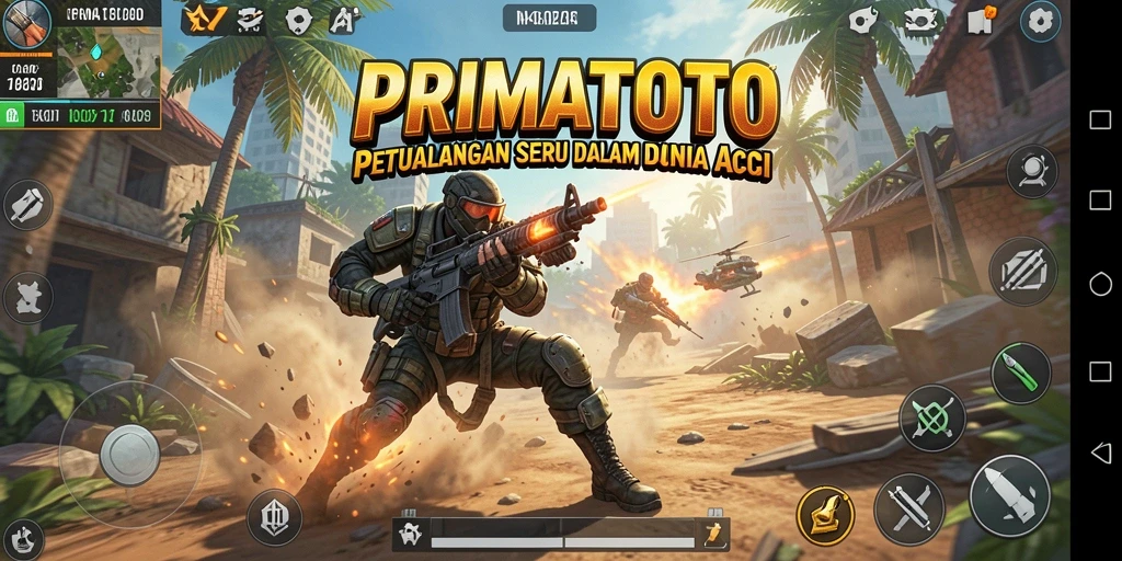 Tampilan gameplay PRIMATOTO dengan aksi yang mendebarkan.