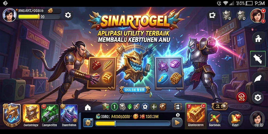 Tampilan antarmuka aplikasi SINARTOGEL yang sederhana dan intuitif.